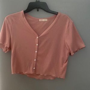 Small pink crop top
